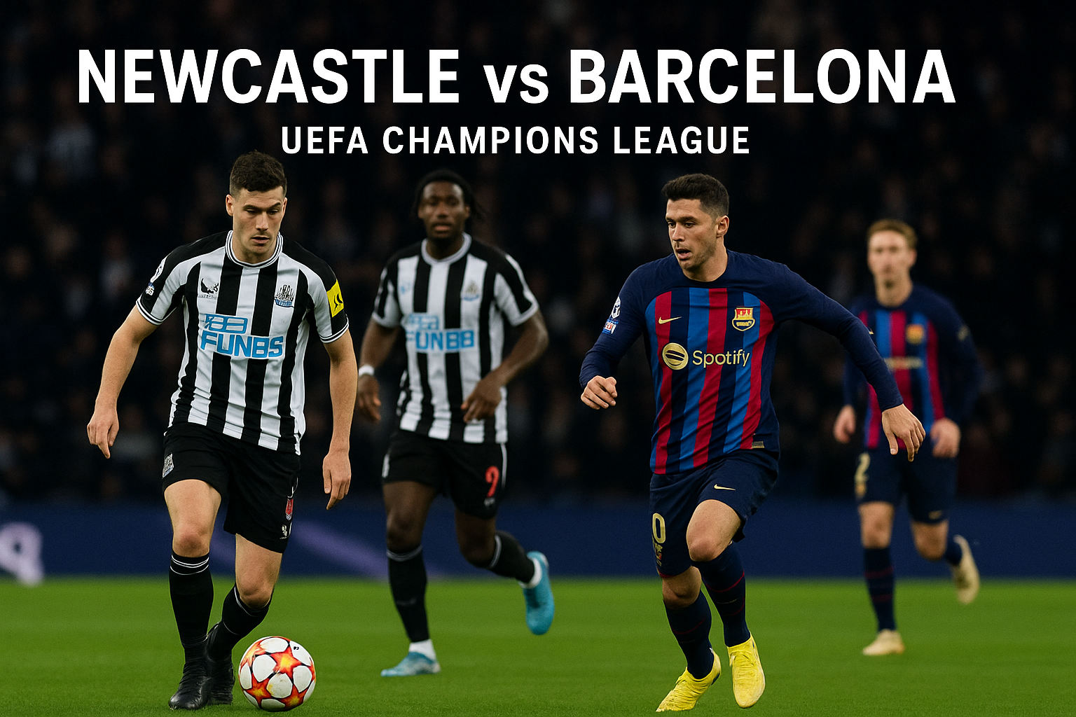 Score808 Siaran Langsung Newcastle vs Barcelona Liga Champions UEFA Dini Hari – Pertandingan Seru dan Taktik Panas di Tengah Malam
