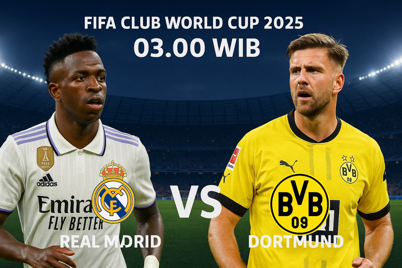 Jadwal Real Madrid vs Dortmund Dini Hari Ini – FIFA Club World Cup 2025 Live Score808 Jam 03.00 WIB