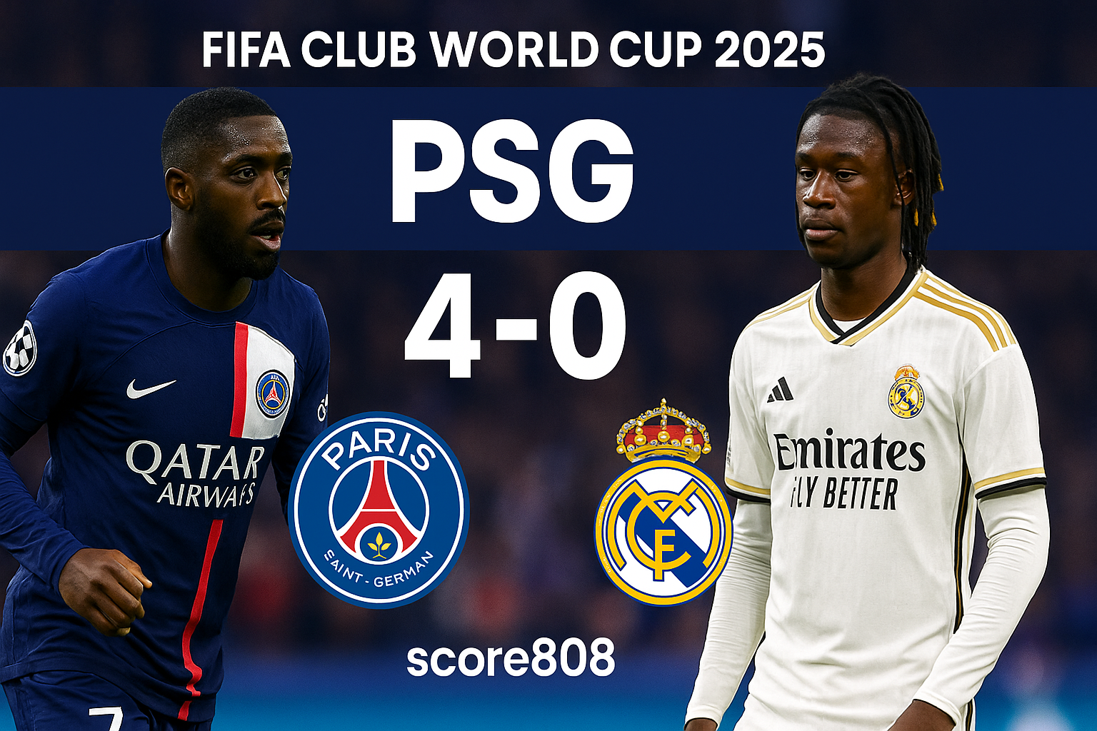 Nonton Gol-Gol PSG vs Madrid (4-0) Hanya di Score808 – Semifinal FIFA Club World Cup 2025