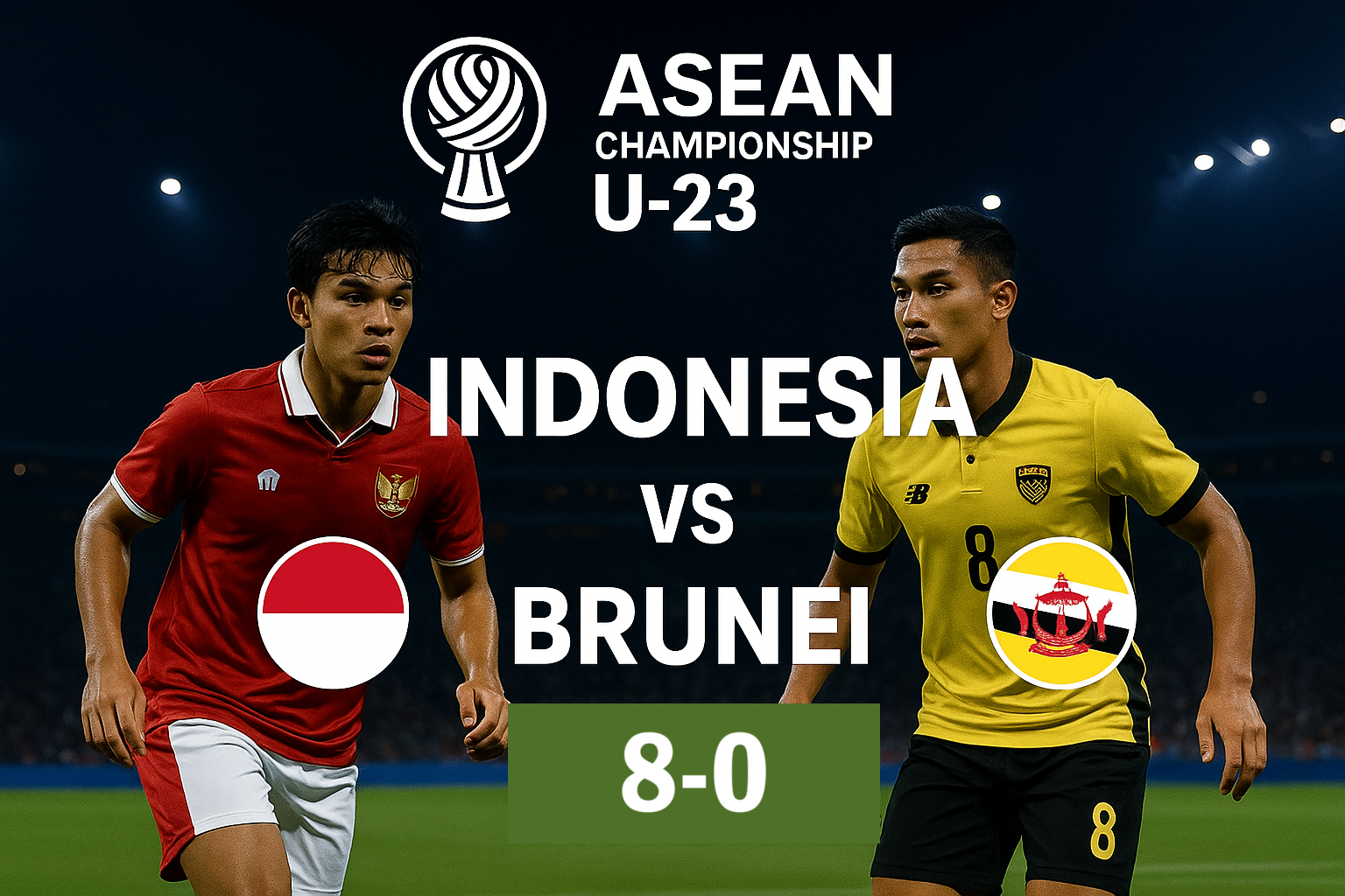 Piala AFF U-23 2025: Timnas Indonesia Lumat Brunei 8-0 di Pertandingan Menakjubkan! - Score808