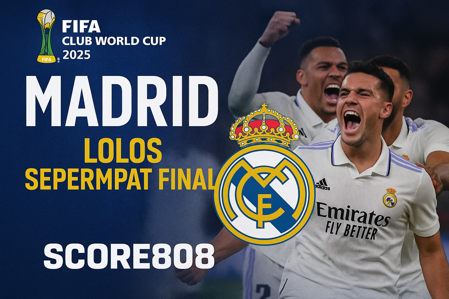 Score808 : Prestasi Mengesankan - Real Madrid Resmi Lolos ke Perempat Final FIFA Club World Cup 2025 Pekan Ini