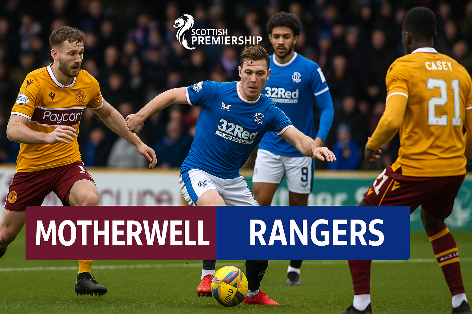 Langsung dari Score808! Scottish Premiership Motherwell vs Rangers Mulai 23.30 WIB
