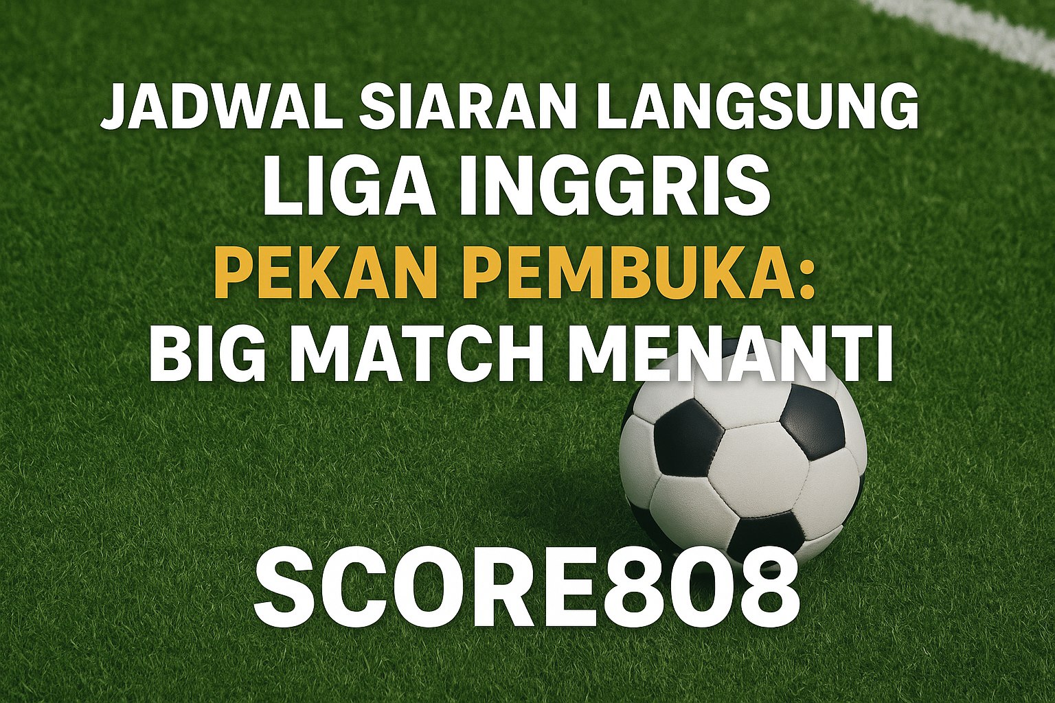 Score808 Tayangkan Laga Seru Pekan Awal Liga Inggris – Cek Jadwal Lengkap