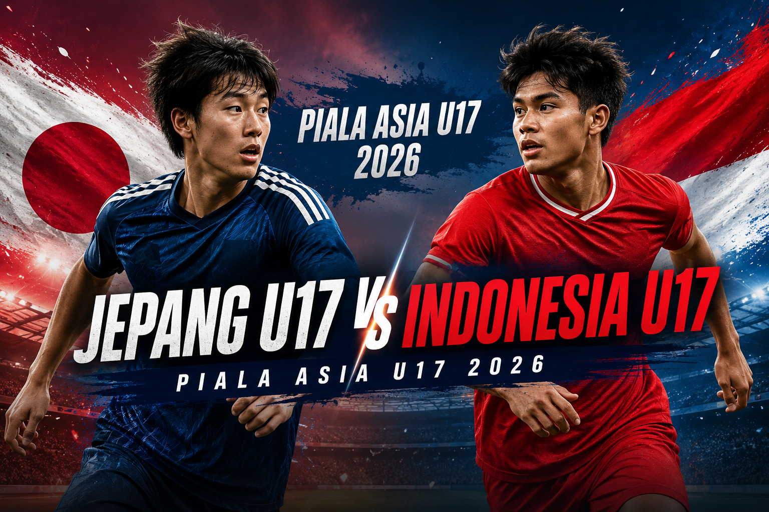 Score808TV Tampilkan Atmosfer Menegangkan Jepang U17 vs Indonesia U17 Piala Asia U17 2026 Malam Ini Pukul 23.00 WIB - Saksikan Momen Bersejarah Pertandingan