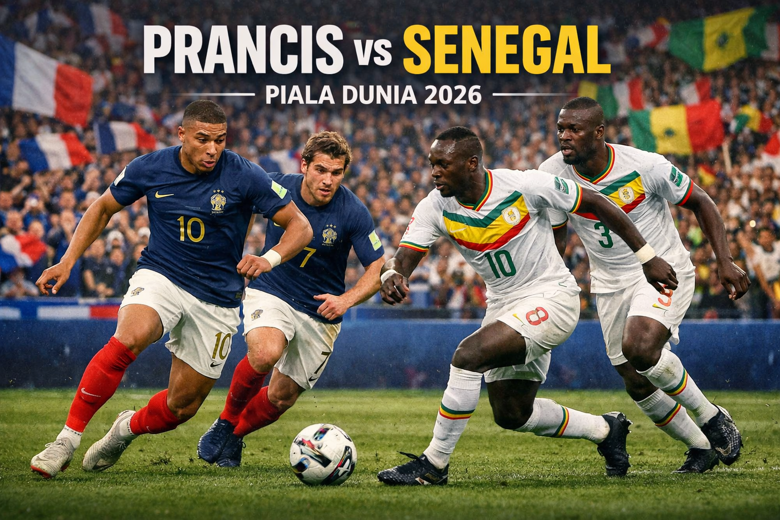Prancis vs Senegal Piala Dunia 2026 Live Malam Ini di Score808TV - Pertarungan Bergengsi yang Berpotensi Menghadirkan Banyak Momen Menegangkan