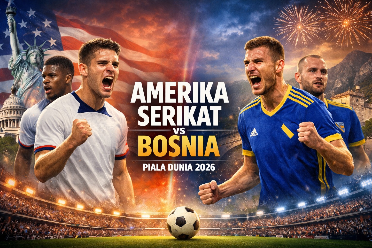 Score808TV Sajikan Fokus Streaming Amerika Serikat vs Bosnia dan Herzegovina Piala Dunia 2026 - Laga Besok Pagi yang Penuh Makna