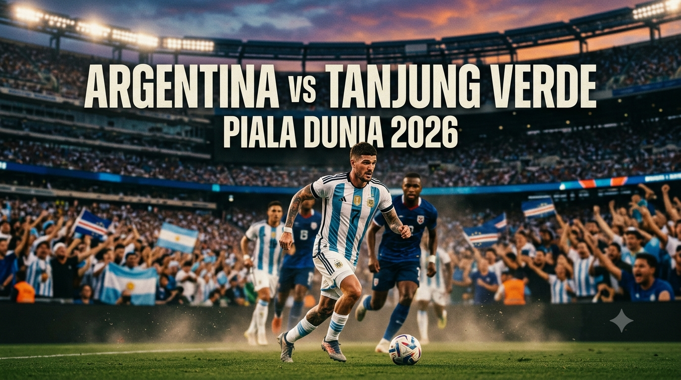 Argentina vs Tanjung Verde Piala Dunia 2026 Besok Pagi Pukul 05.00 WIB Nikmati Streaming Berkualitas HD Bersama Score808TV untuk Mengikuti Keseruan Pertandingan Hingga Peluit Akhir
