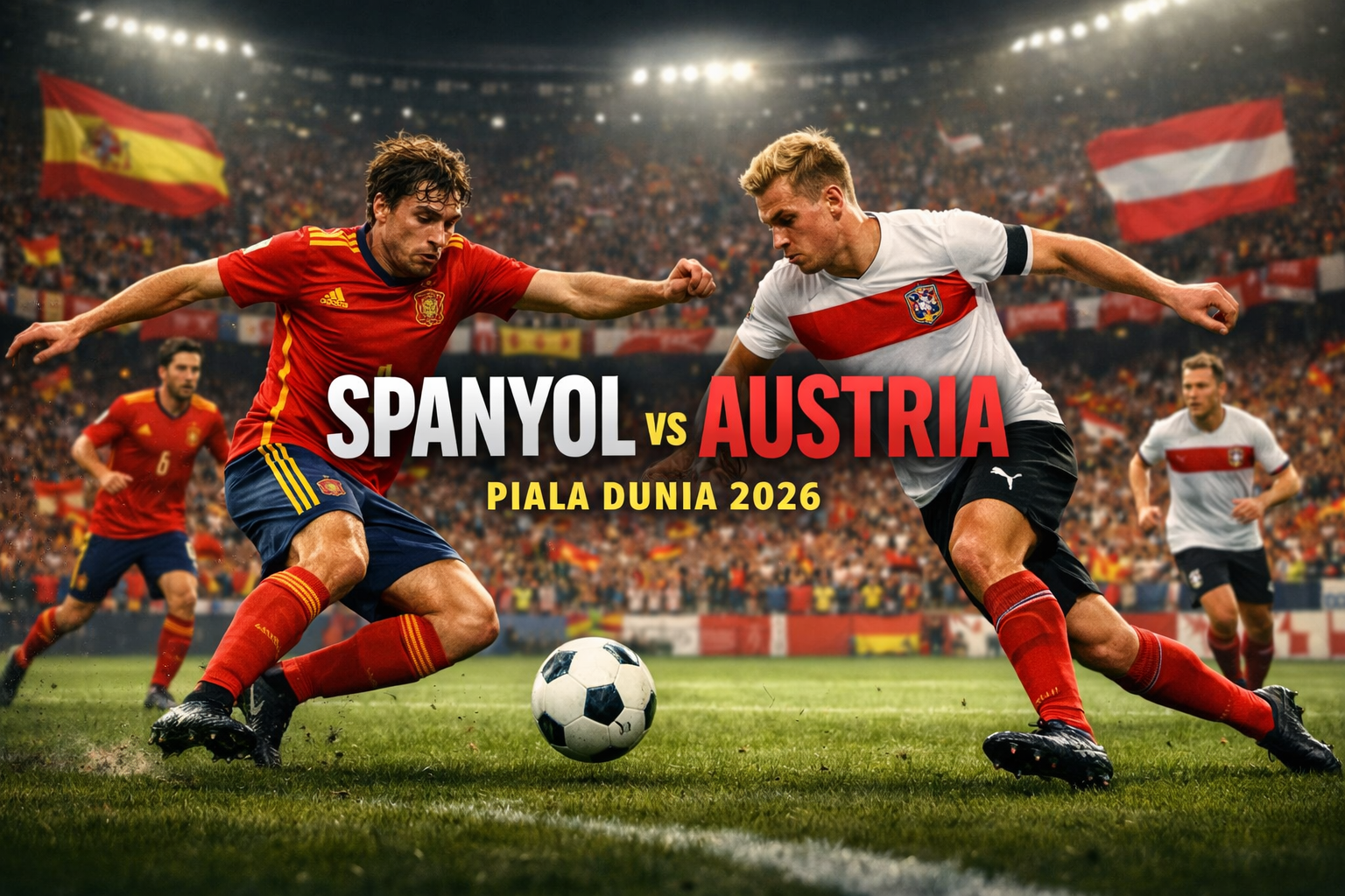 Score808TV Live Streaming Spanyol vs Austria Piala Dunia 2026 Dini Hari Ini Pukul 02.00 WIB - Nikmati Pertandingan Seru Babak Knockout dengan Tayangan Berkualitas