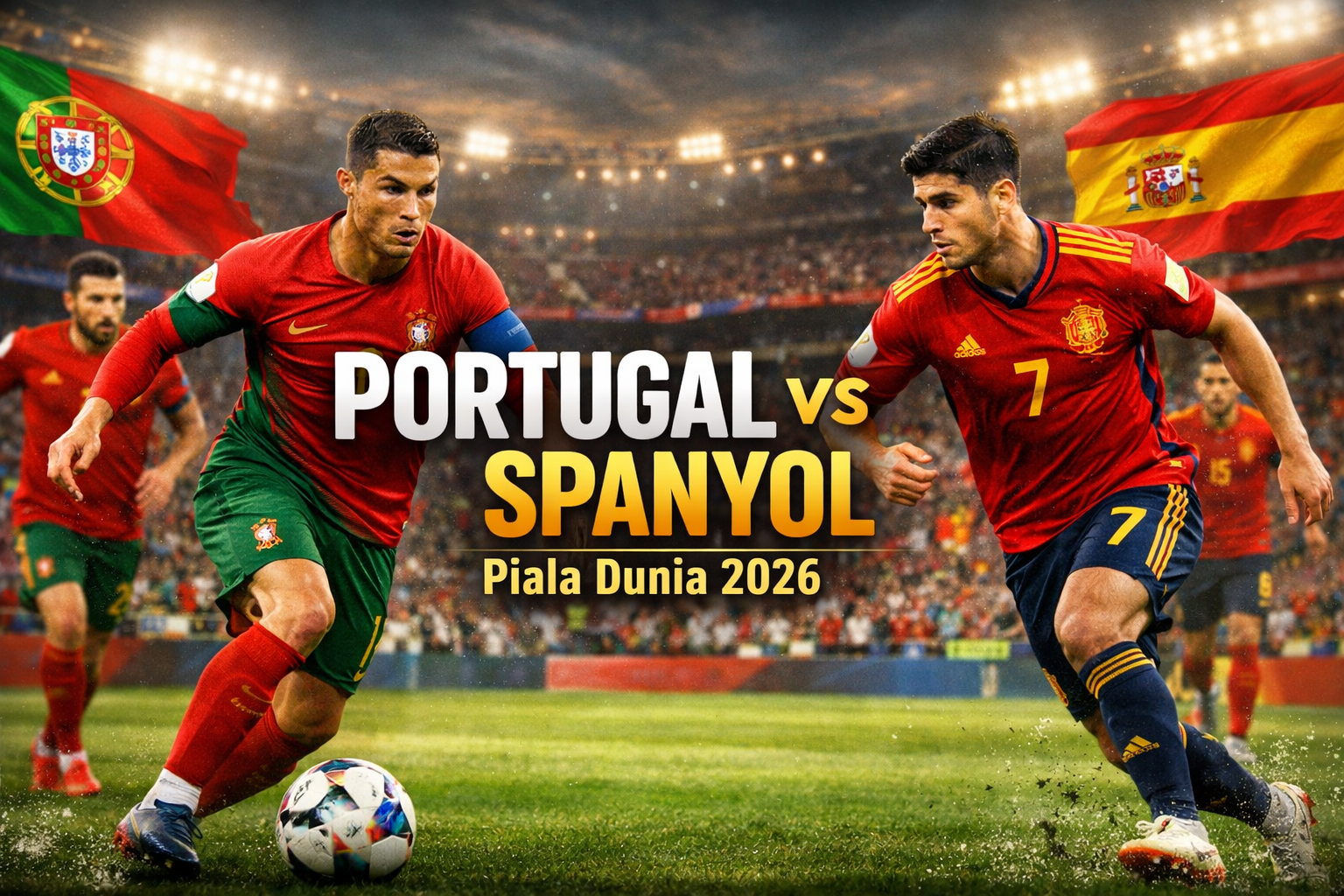 Score808TV Sajikan Streaming Portugal vs Spanyol Piala Dunia 2026 Dini Hari Ini Pukul 02.00 WIB – Duel Panas!