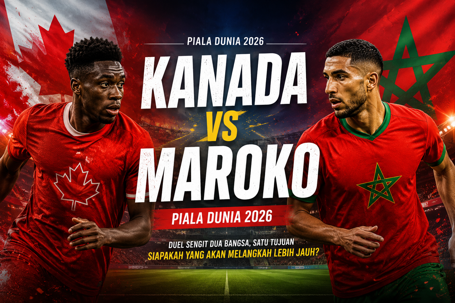 Score808TV Streaming Kanada vs Maroko Piala Dunia 2026 Dini Hari Ini Pukul 00.00 WIB, Pertandingan Super Big Match dengan Persaingan Sengit Menuju Delapan Besar