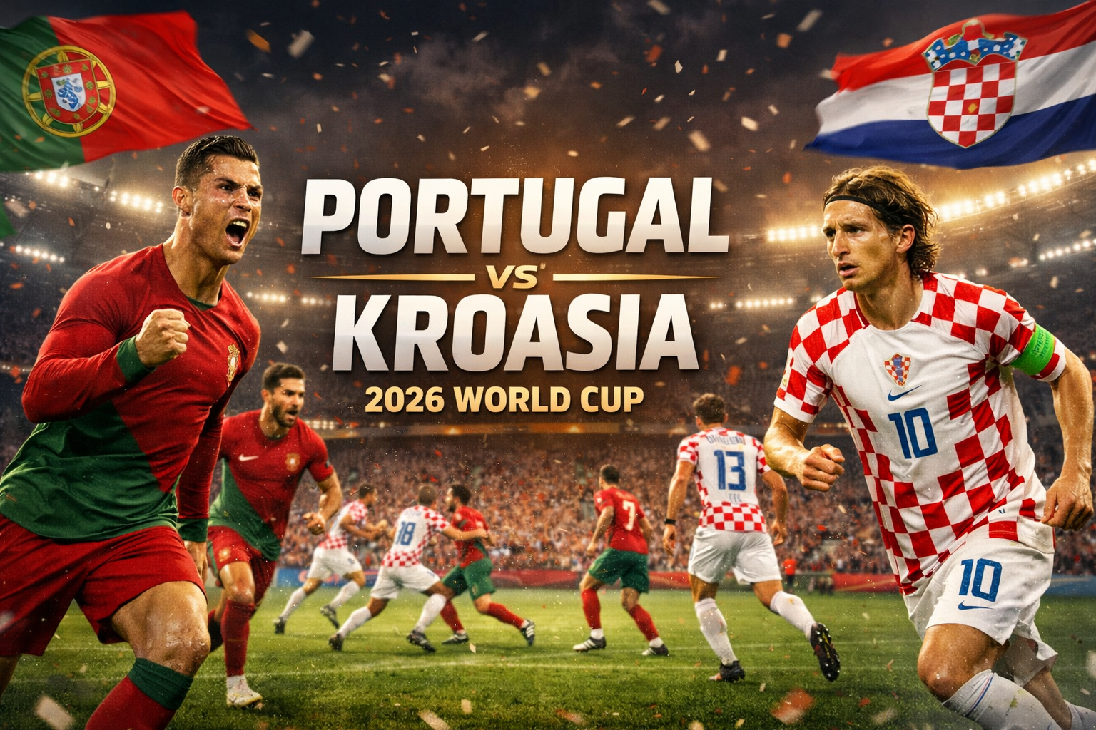 Score808TV Streaming Portugal vs Kroasia Piala Dunia 2026 Besok Pagi Pukul 06.00 WIB - Pertandingan Fase Gugur yang Menjadi Magnet Penggemar Sepak Bola Global