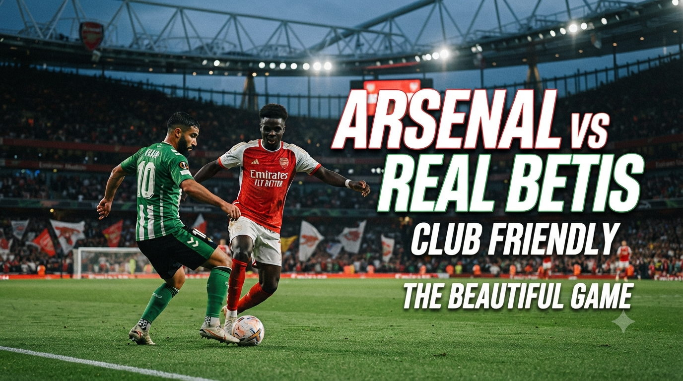 Arsenal vs Real Betis Club Friendly Dini Hari Ini Pukul 01.30 WIB di Score808 - Streaming Pertandingan Berkualitas HD